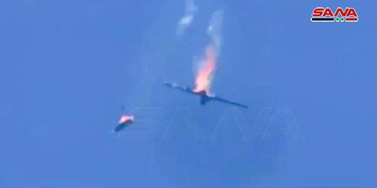 △土耳其无人机被叙利亚政府军击落 来源叙利亚国家通讯社