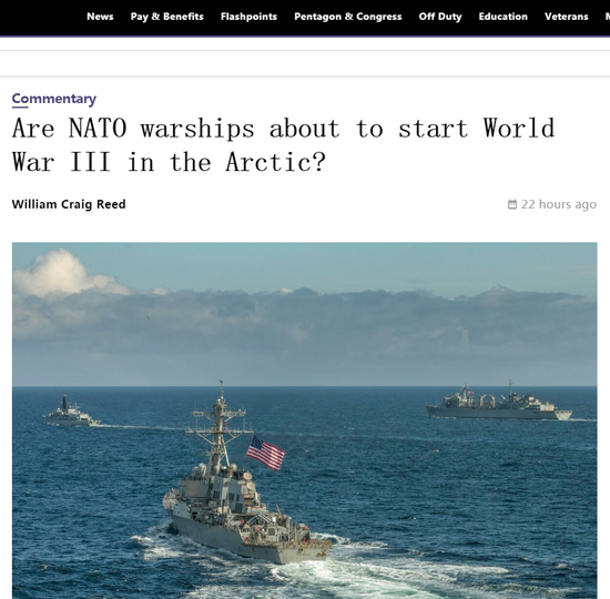 北约军舰硬闯俄北极军港示威 无奈全身结冰只能