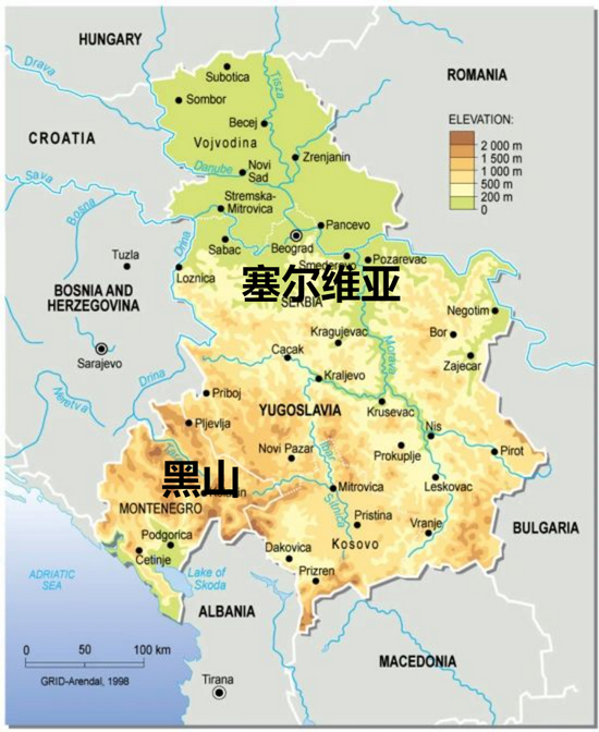 世界地图黑山位置图片