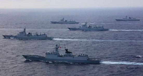 现在中国海军驱逐舰支队驱护舰混编