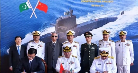 巴基斯坦自建首艘中国潜艇正式开工 印度对此很不爽
