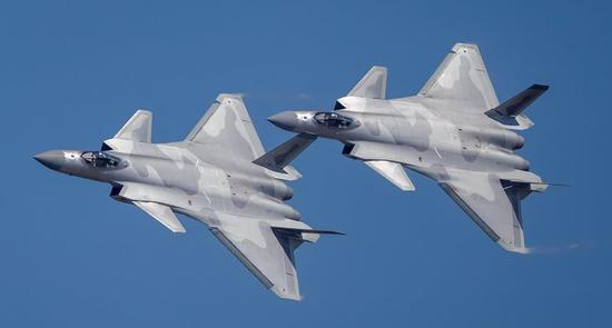 图片:中国空军歼20战斗机,中国空军被美媒评为世界第三空军。