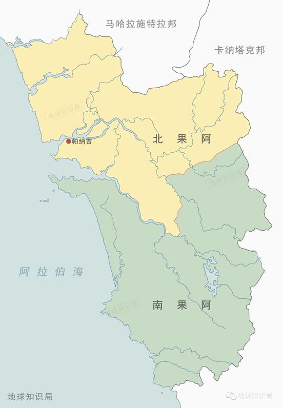 帕纳吉在北果阿,为果阿邦首府▼果阿邦分为南果阿和北果阿1946年,距离