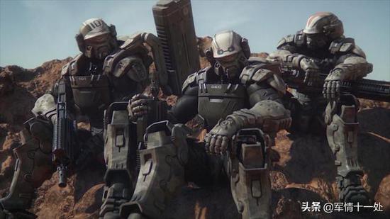 图注：《星河战队》CG电影中手持无托系列步枪，硬核除虫的机动步兵