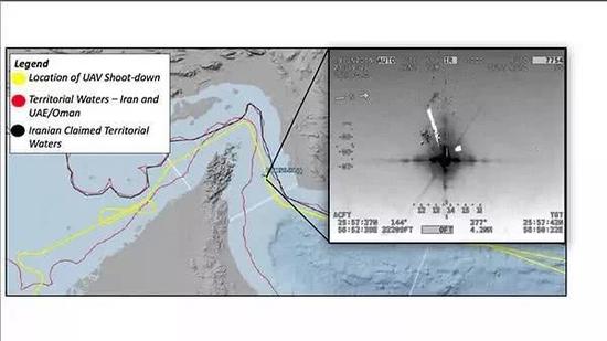被击落的全球鹰无人机航行轨迹