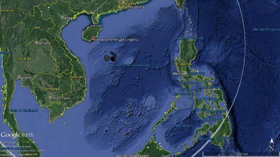 外媒绘制的高新6号巡逻范围（图源：navalnews）