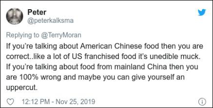 美记者称只记得中国菜盐太多 网友:暴露了无知