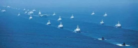 中国海军在展示最新实力