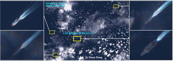 外媒：美军航母在中国南海半月礁附近海域活动