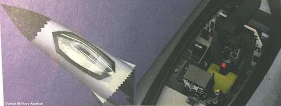 图片：此前披露的隐形“枭龙”局部，机头完全重新设计了