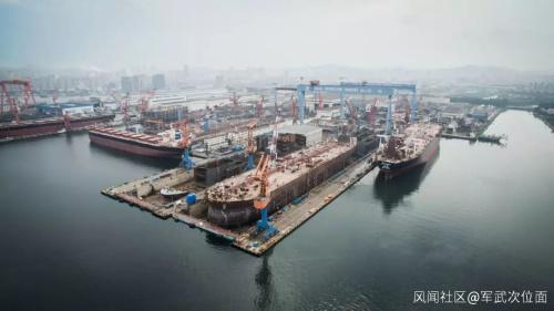 ▲中国仅10万吨级以上船坞就有30多个