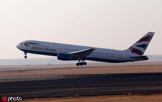 此前，一架正从开罗机场起飞的英航客机。（IC Photos）