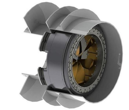 最新型的无轴泵推技术,它的推进螺旋桨由电机驱动,电动机不是安装到