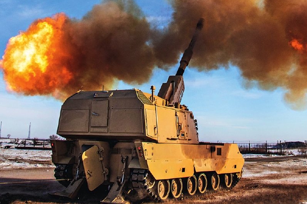 plz45a4型155mm自行加榴炮猛射