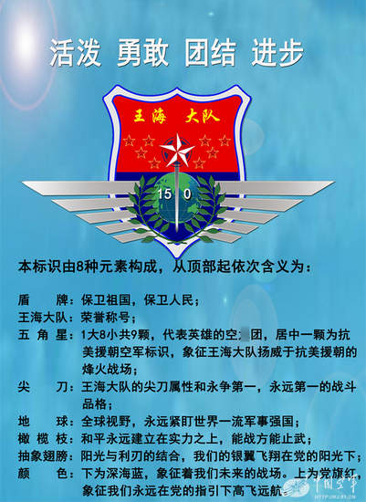 “王海大队”的队标。