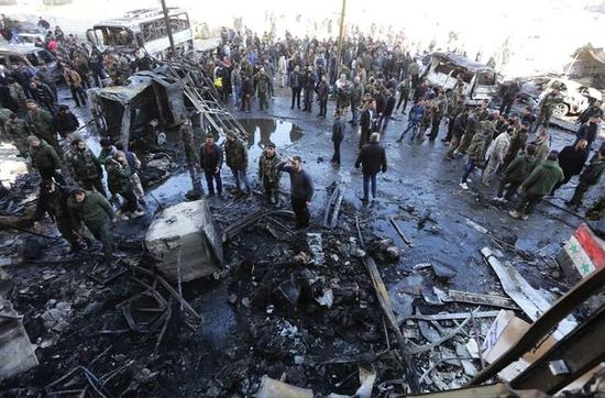 is在叙利亚首都制造连环爆炸已致超60人死亡图