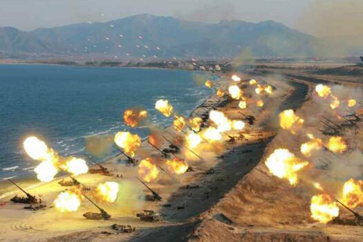 朝鲜集体打炮的效果还是非常酷炫的