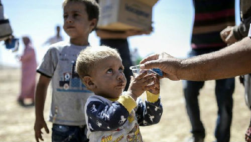 资料图：叙利亚难民儿童。