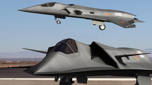 全频段隐身配激光炮:中国第6代战机cg概念图