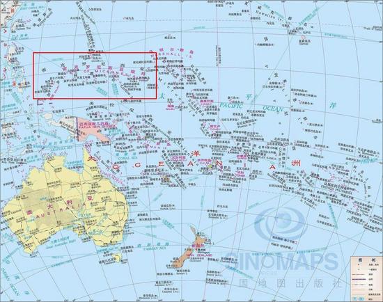 密克罗尼西亚位置示意图