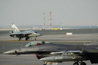 L15高教机亮相迪拜航展 与F-16同框