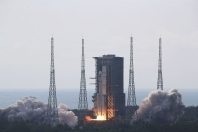 高清大图！来看天舟五号发射升空