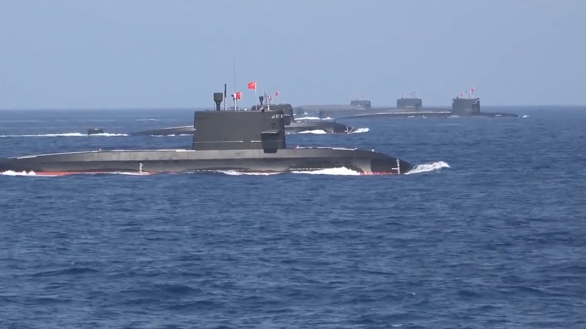 海军超燃宣传片 中国海军3型5艘主力常核潜艇同框_手机新浪网