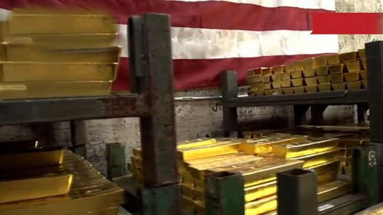 美国神秘金库43年来首次开放 黄金堆成山