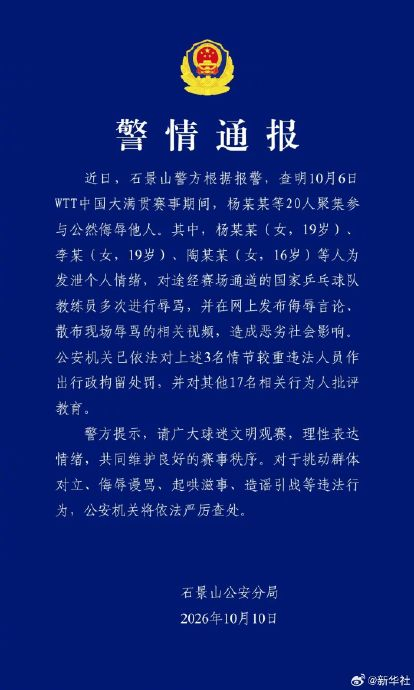 警方通报“王皓被围堵辱骂”