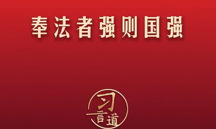【良法善治】习言道｜奉法者强则国强