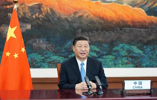 习近平在联合国成立75周年纪念峰会上发表重要讲话。9月21日,国家主席习近平在联合国成立75周年纪念峰会上发表重要讲话。新华社记者 鞠鹏 摄