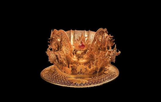 龙纹束髻冠,明,15 至 17 世纪&nbsp;&nbsp;梦蝶轩惠赠&amp