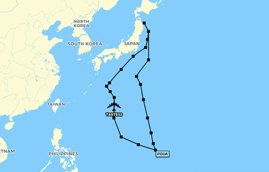 美军B-52轰炸机飞行路线图