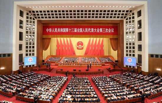 ▲2020年5月28日，第十三届全国人民代表大会第三次会议在北京人民大会堂闭幕。