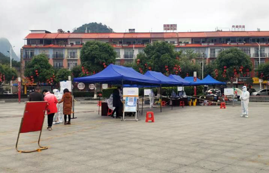 德保县核酸检测现场。图自广西日报