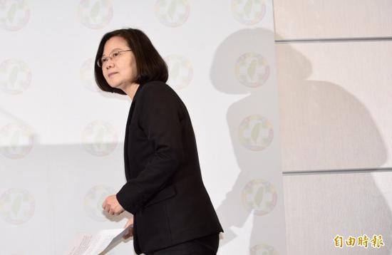 蔡英文已辞去民进党主席职务（图片来源：台湾《自由时报》）