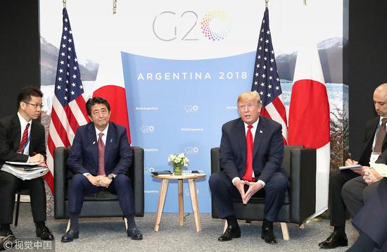 1544055847339169.jpg 安倍与特朗普(视觉中国)