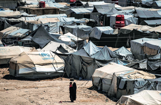 ·叙利亚东北部的难民营。