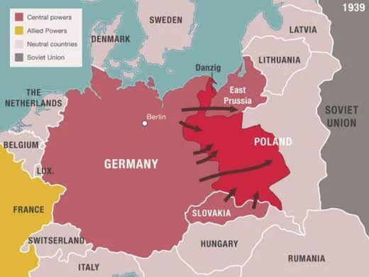  1939年，德国闪击波兰，第二次世界大战开战
