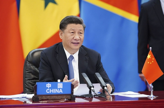 2020年6月17日，习近平主席在北京主持中非团结抗疫特别峰会。