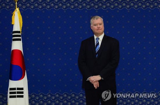 1548033627290519.jpg 美国国务院朝鲜政策特别代表斯蒂芬·比根(韩联社)