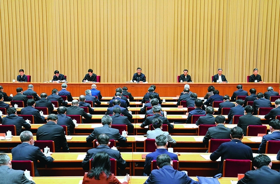 2020年11月16日至17日，中央全面依法治国工作会议在北京召开。中共中央总书记、国家主席、中央军委主席习近平出席会议并发表重要讲话。新华社记者 饶爱民/摄