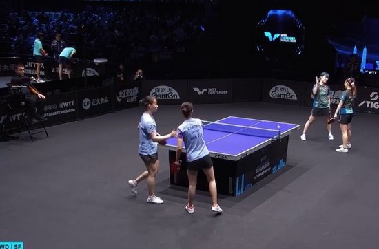 石洵瑶/韩菲儿3-1苏籽童/黄凯彤，晋级WTT太原挑战赛女双决赛