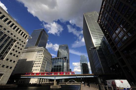 资料图片：伦敦新金融城。