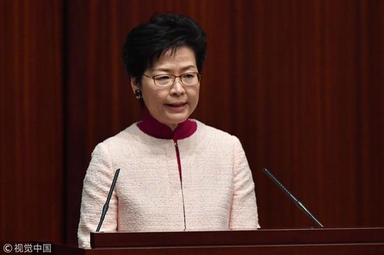 香港特区走政长官林郑月娥(视觉中国)