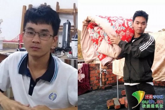 回村的诱惑:现实版回村的诱惑?大晒春节回家对比照(图) 图为广西民族师范学院学生陆文辉春节回家前后的对比照。他说:“在学校时,家里的活都不上忙,父母年纪大了,干不了太多活。寒假里,希望在家里能够帮助父母分担劳动。”本人供图