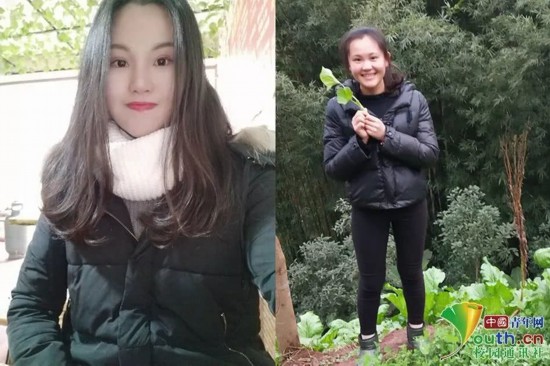 回村的诱惑:现实版回村的诱惑?大晒春节回家对比照(图) 图为贵州工程应用技术学院学生袁忠鸿春节回家前后的对比照。她说:“卸掉一身繁华,回到家做最轻松的自己,感受最自然的亲情。”本人供图