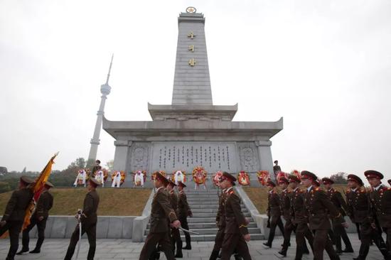 志愿军烈士遗骸目前分布在中朝韩三个国家。图为朝鲜桧仓中国志愿军陵园。