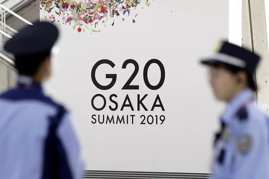  大阪G20背景板。/视觉中国