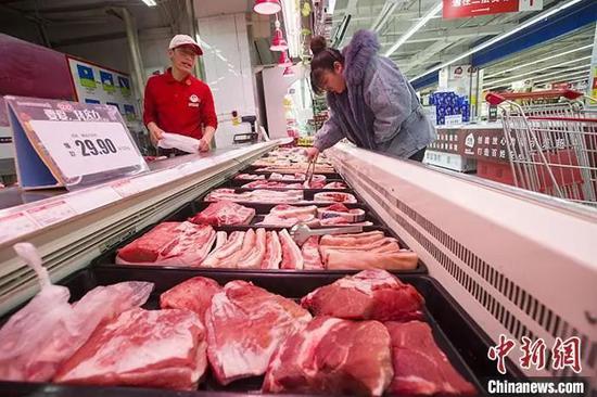 资料图:猪肉。中新社记者 张云 摄